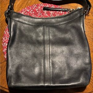 Coach Black Leather Shoulder Bag